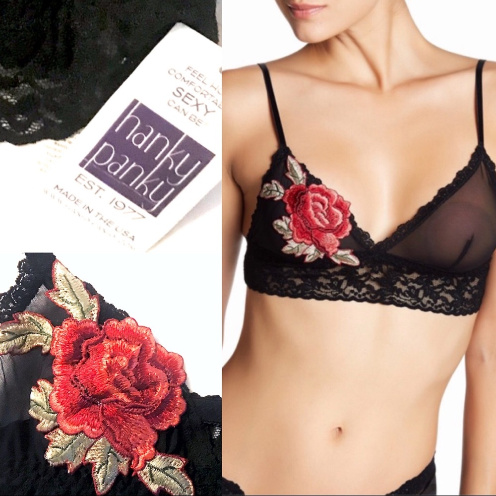 NWT Hanky Panky Glam Appliqué Festival Bralette - Picture 6 of 8